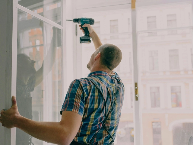 Construction small business owner builds a house for a client